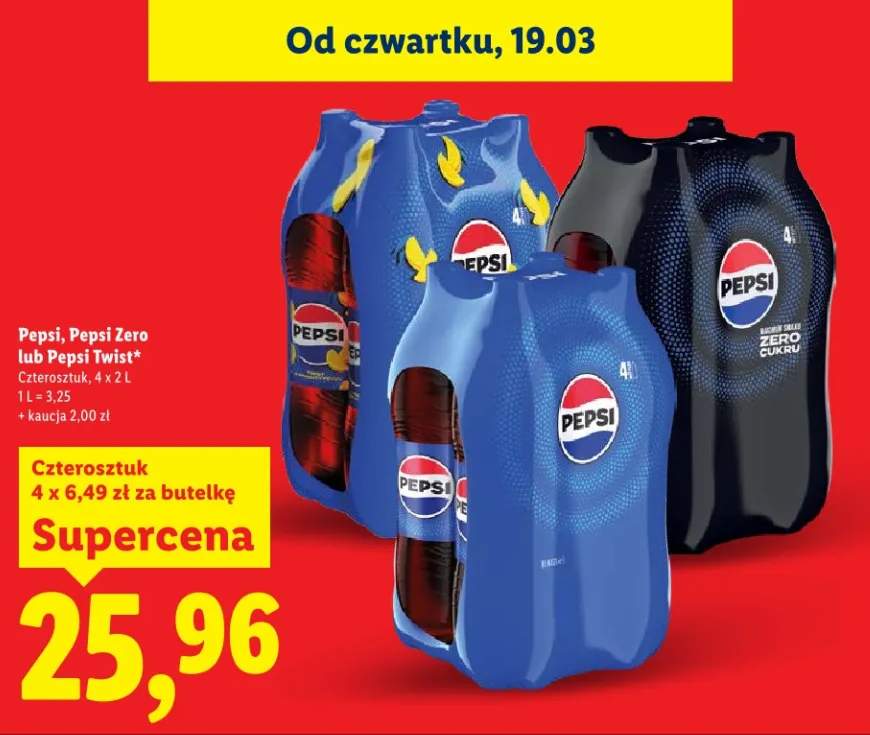 Napój Pepsi Twist czterosztak