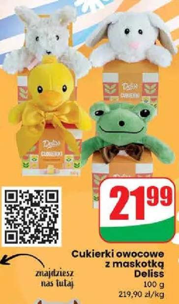 Cukierki owocowe z maskotką