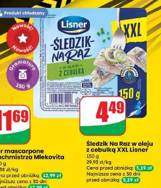 Śledzie Na Raz w oleju z cebulką XXL