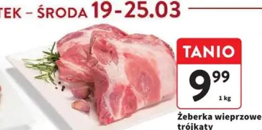 Żeberka wieprzowe trójkąty extra mięsne