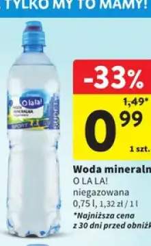 Woda mineralna niegazowana