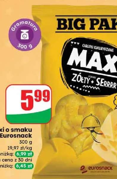 Chrupki Maxi o smaku serowym