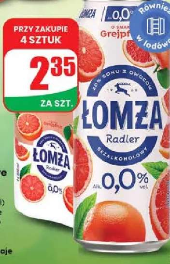 Napój piwny Łomża Radler grapefruit puszka