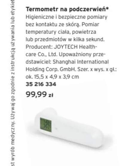 termometr na podczerwień