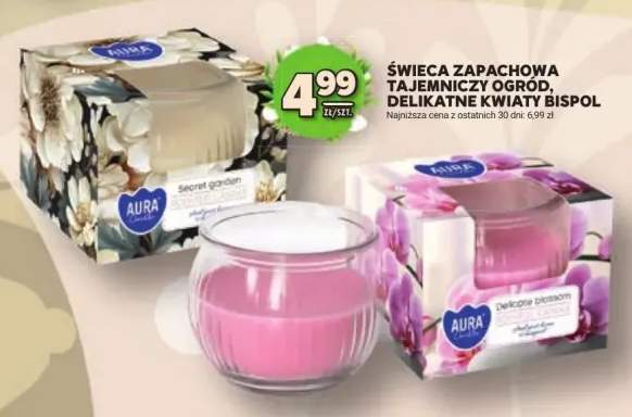 Świeca zapachowa Tajemniczy Ogród, Delikatne Kwiaty Bispol