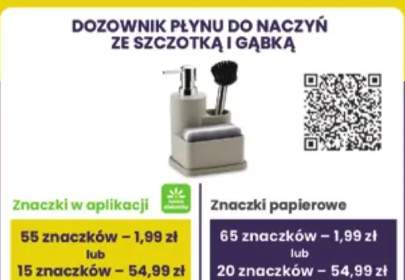 Dozownik płynu do naczyń ze szczotką i gąbką