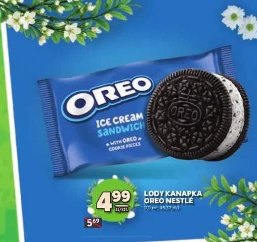 Lody kanapka ice cream sandwich Oreo