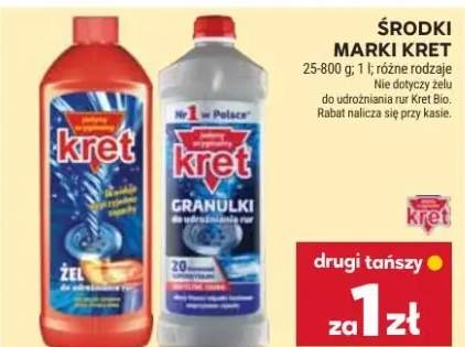 Środki marki kret żel, granulki