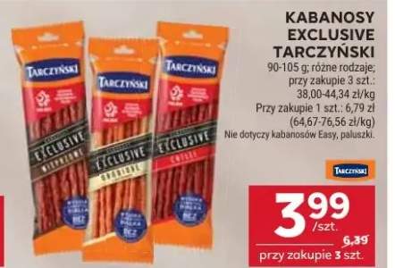 Kabanosy Exclusive, Tarczyński różne rodzaje przy zakupie 3 szt.