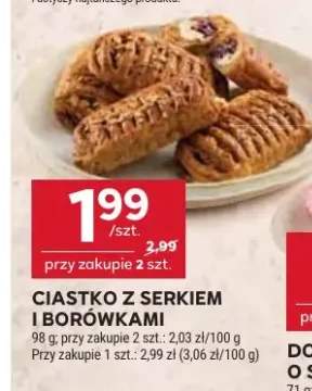 Ciastko z serkiem i borówkami