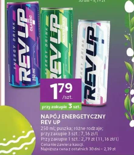 Napój energetyczny Rev Up puszka