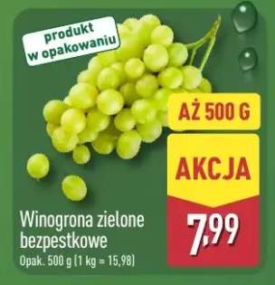 Winogrona zielone bezpestkowe