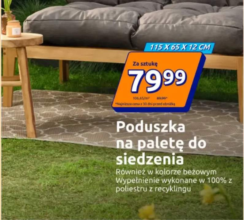 Poduszka na paletę do siedzenia