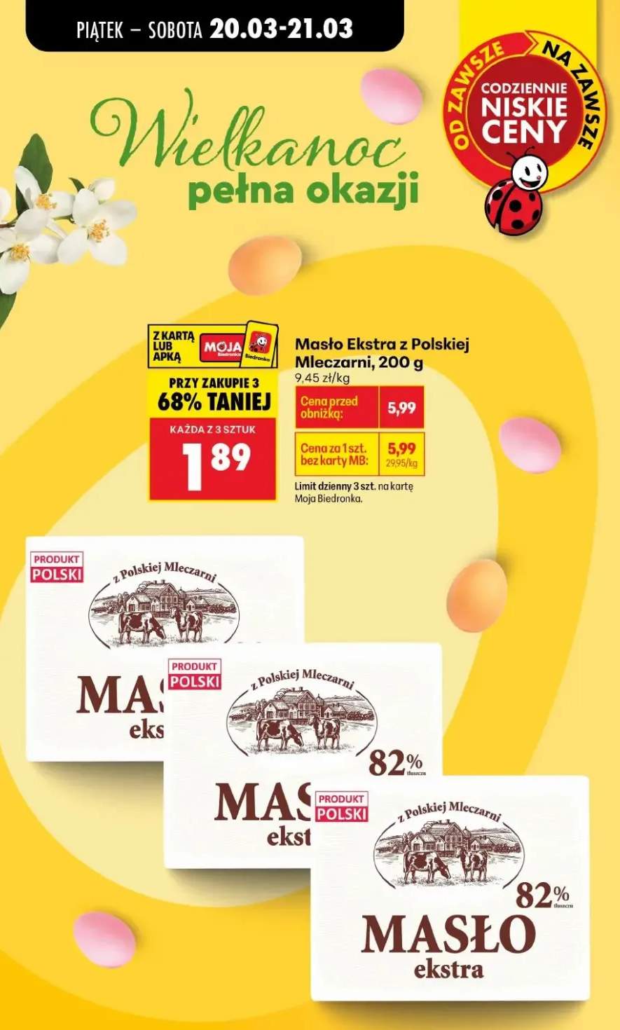 Masło ekstra z polskiej mleczarni