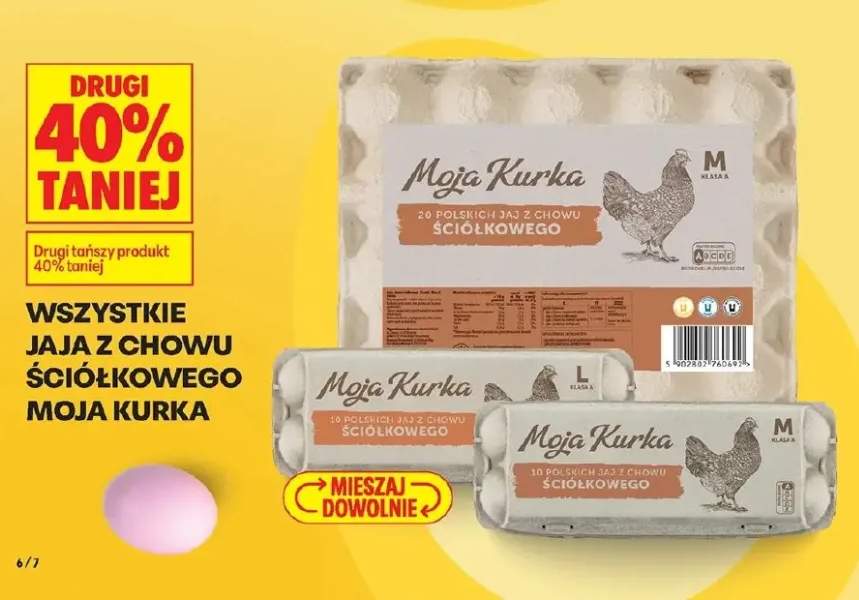 Jaja z chowu ściółkowego różne wielkości