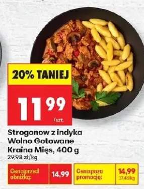 Strogonow z indyka Wolno Gotowane