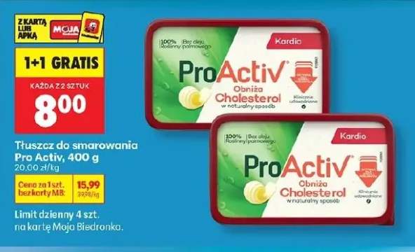 Tłuszcz do smarowania ProActiv obniża cholesterol
