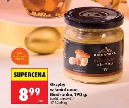 Grzyby w śmietanie kurki