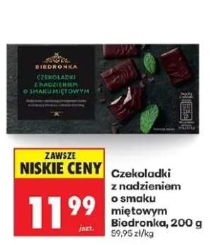 Czekoladki z nadzieniem o smaku miętowym