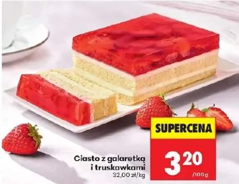Ciasto z galaretką i truskawkami