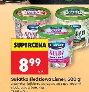 Sałatka śledziowa z szynką i jajkiem