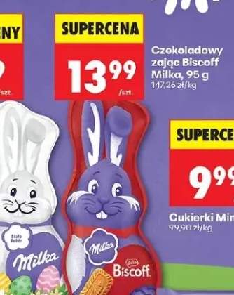 Czekoladowy zając Biscoff Milka