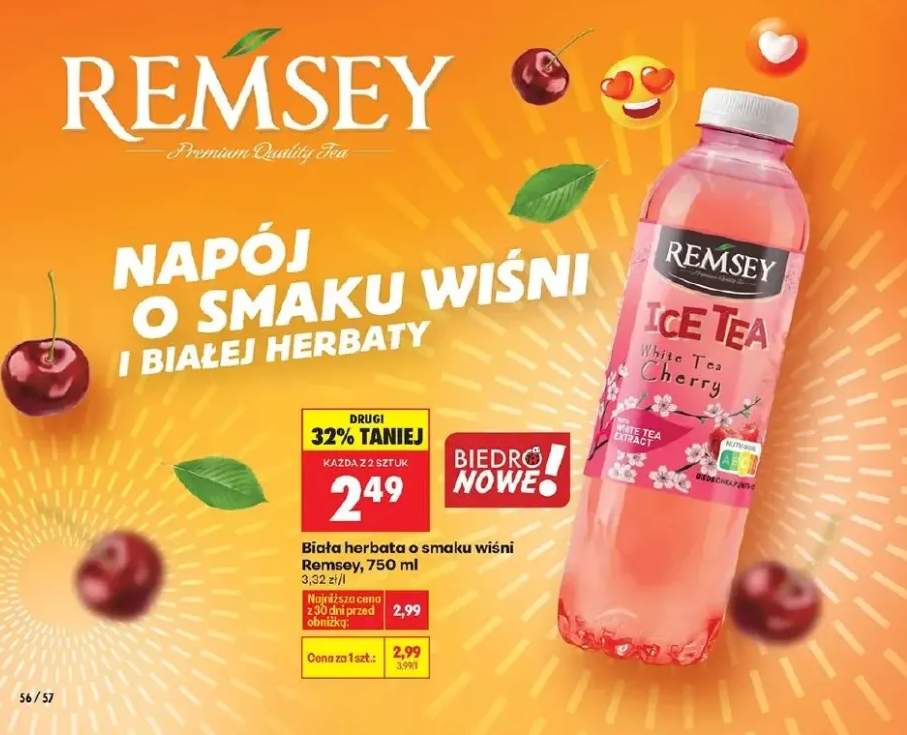 Herbata biała o smaku wiśni Ice Tea