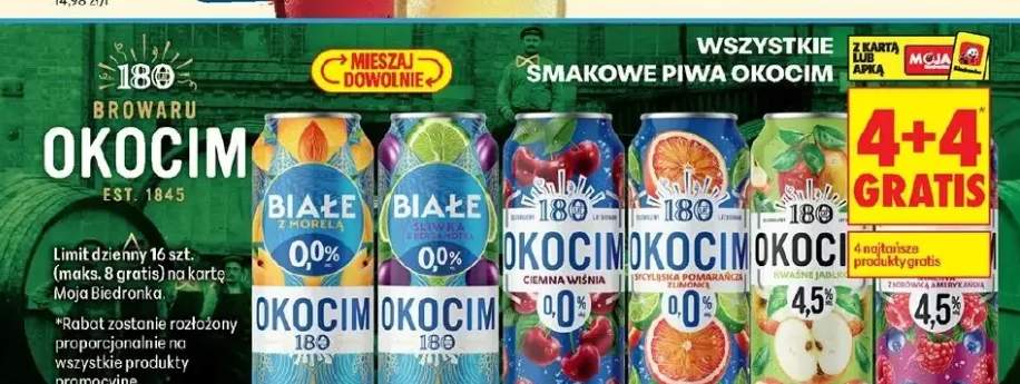 Piwo bezalkoholowe Białe Okocim