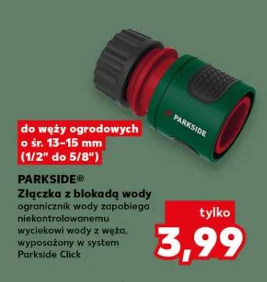 Złączka z blokadą wody