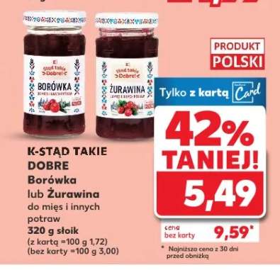 Borówka lub Żurawina w mięcie i innych potraw