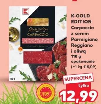 Carpaccio z serem Parmigiano Reggiano i oliwą