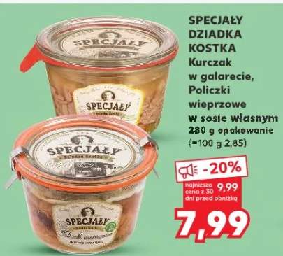 Kurczak w galarecie, Policzki wieprzowe w sosie z pieczonym ziemniakiem