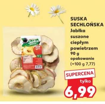 Jabłka suszone ciepłym powietrzem