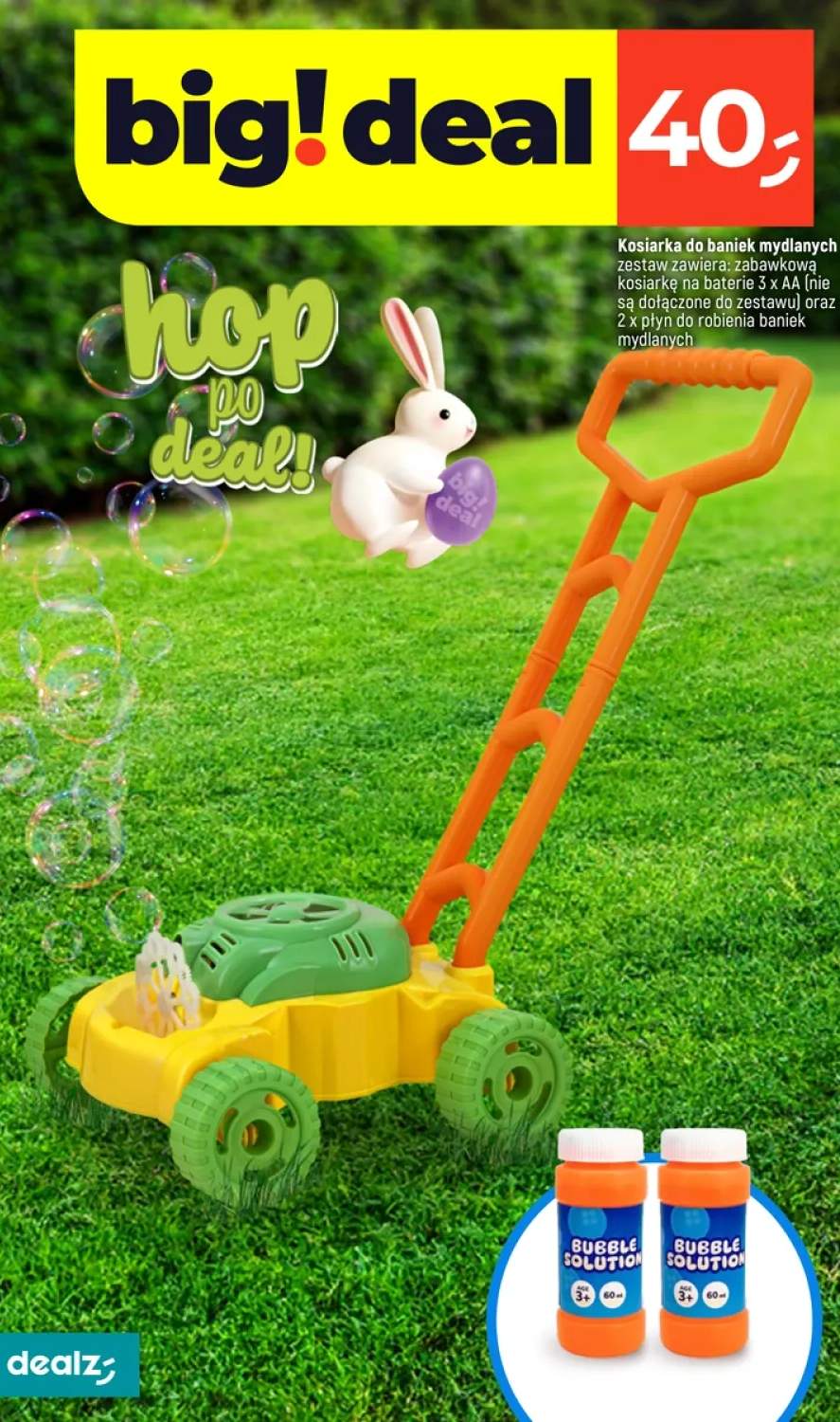 Kosiarka do baniek mydlanych