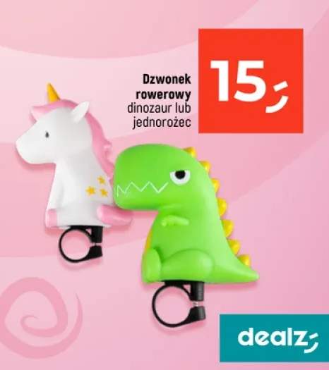 Dzwonek rowerowy dinozaur lub jednorożec