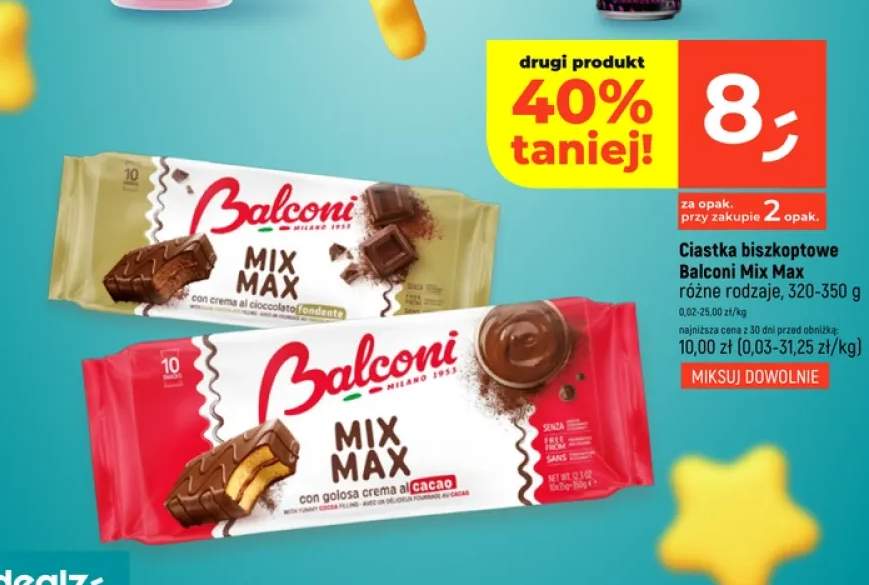 Ciastka biszkoptowe Mix Max różne rodzaje