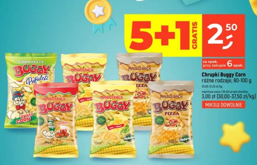 Chrupki Buggy Corn różne rodzaje