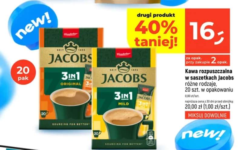 Kawa rozpuszczalna w saszetkach różne rodzaje