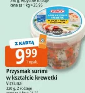 Przysmak surimi w kształcie krewetki