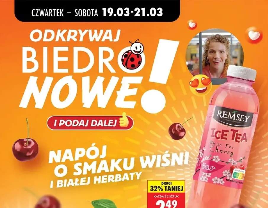 Herbata biała o smaku wiśni ice tea