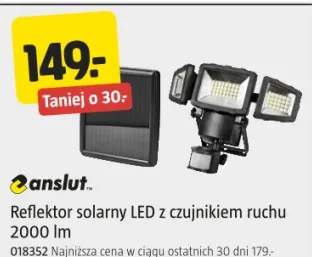 Reflektor solarny LED z czujnikiem ruchu 2000 lm