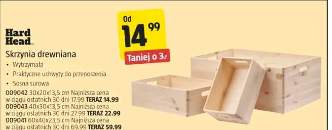 Skrzynia drewniana 30x20x13,5 cm