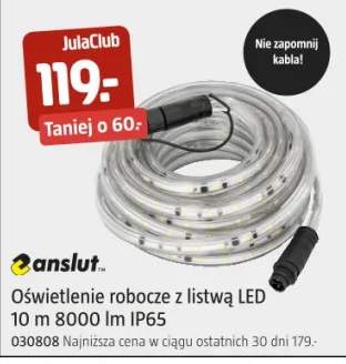 Oświetlenie robocze z listwą LED 10 m 8 W 26 IP65