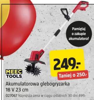 Akumulatorowa glebogryzarka 18 V 23 cm