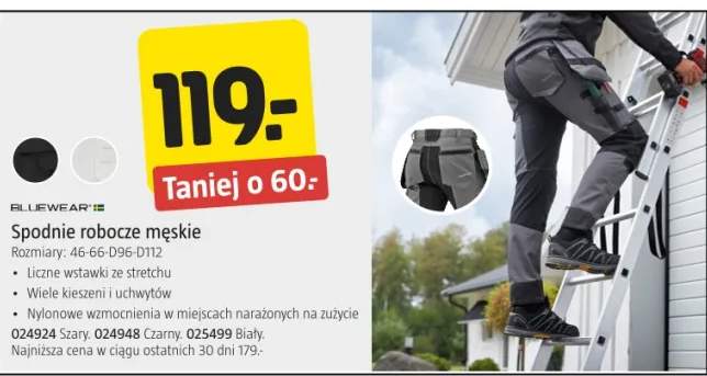 Spodnie robocze męskie