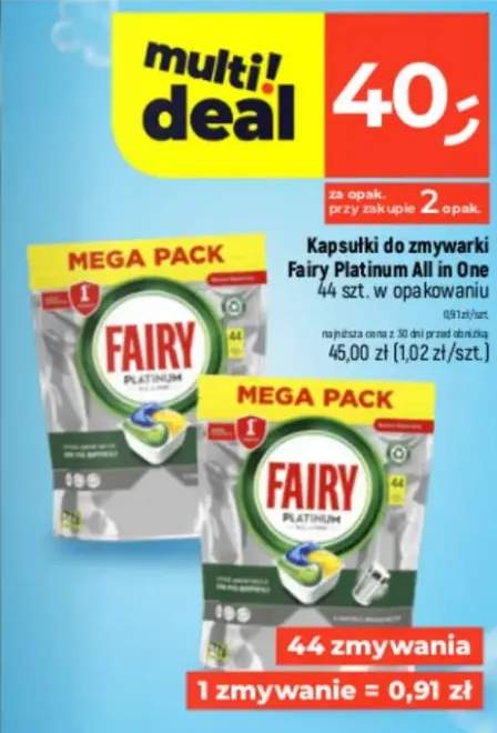 Kapsułki do zmywarki Fairy Platinum All in One