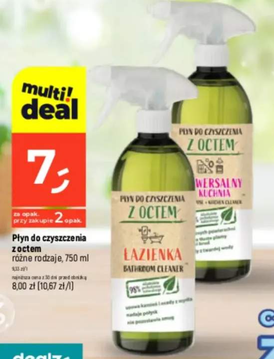 Płyn do czyszczenia z octem różne rodzaje