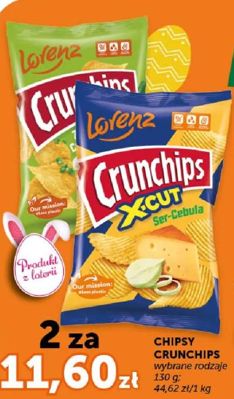 Chipsy Crunchips wybrane rodzaje