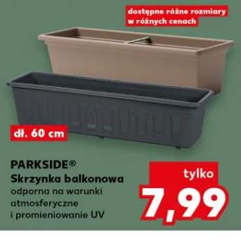 Skrzynka balkonowa odporna na warunki atmosferyczne i promieniowanie UV