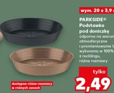 Podstawka pod doniczkę odporna na warunki atmosferyczne i promieniowanie UV, wykonana w 100% z recklingu, różne rozmiary